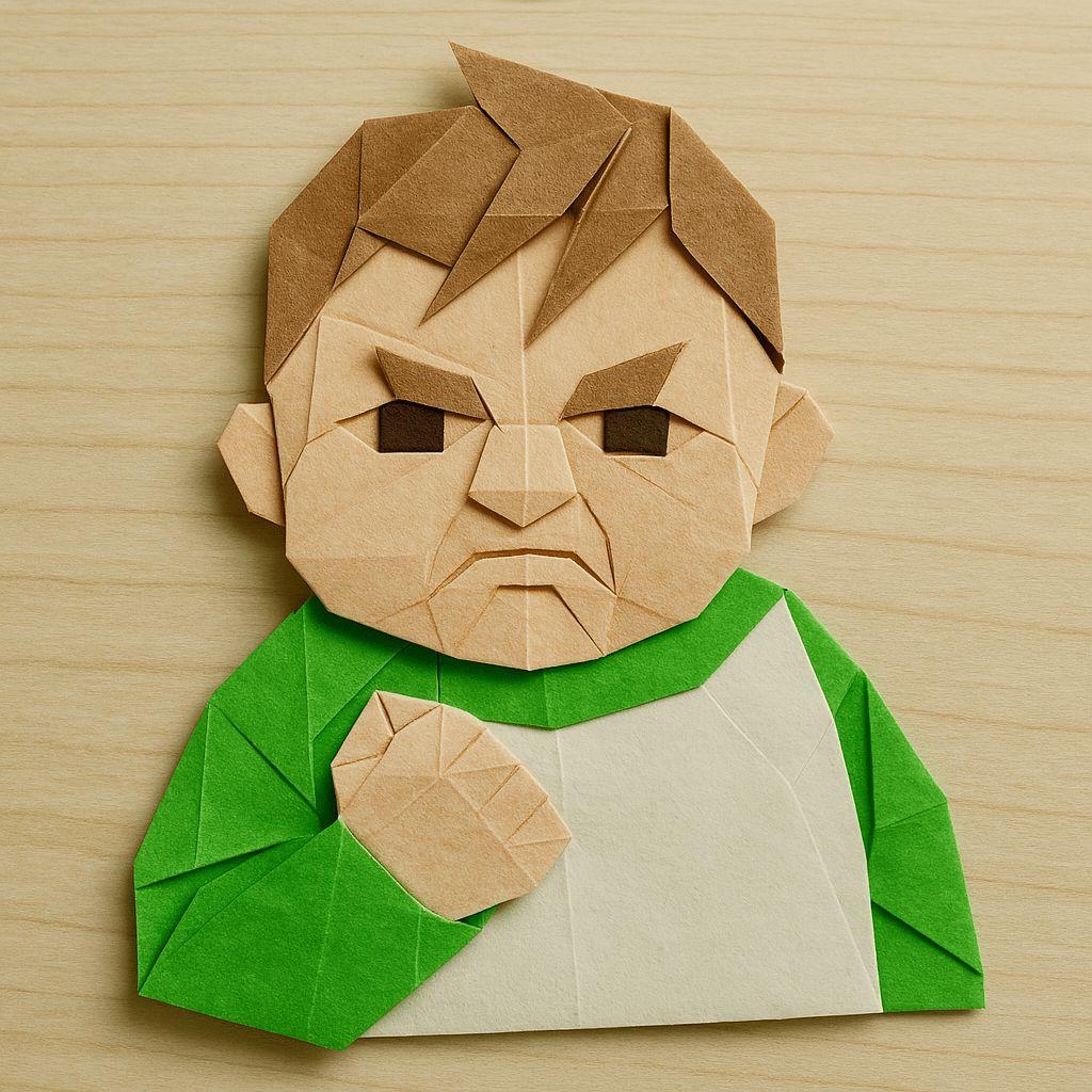 Make it origami style image with ai prompt 