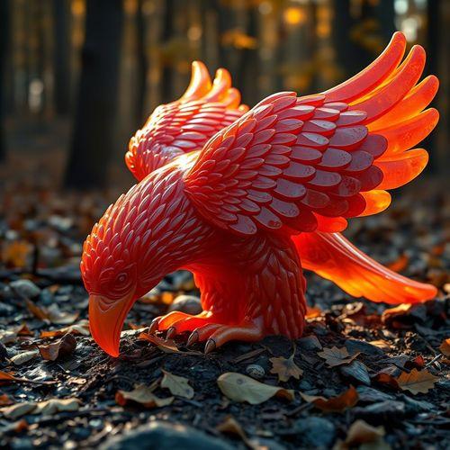 Create a gemstone eagle in qwen prompt