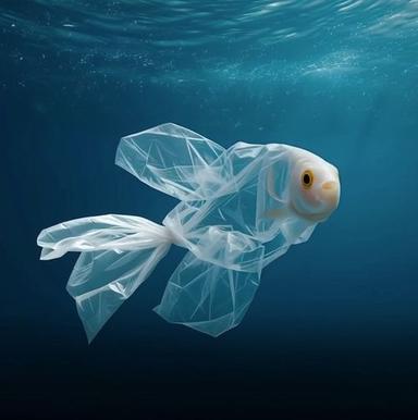 Create a video prompt on Midjourney about plastic pollution