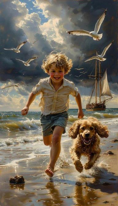 Animate Oil painting prompt in the style of artist that you want 