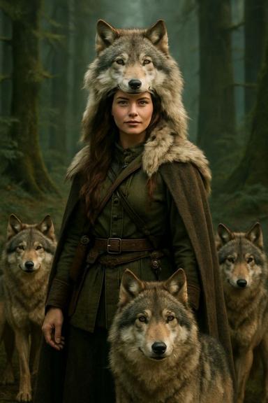 A cinematic AI prompt to create image for Raised by Wolves 🐺