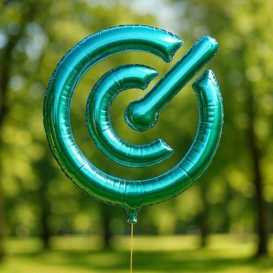 A hyper-realistic metallic foil balloon in a real prompt 