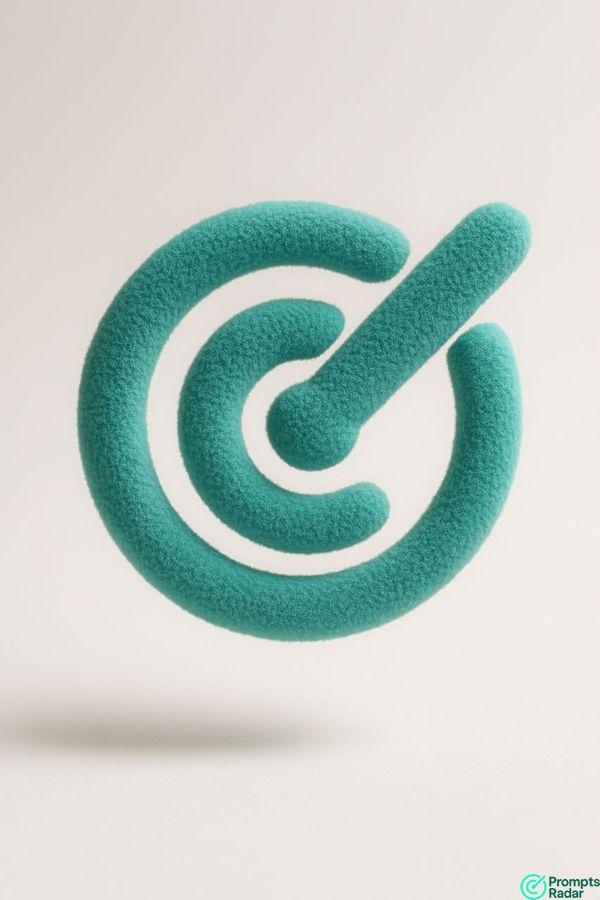 Visualize uploaded logo  as a 3D object fully covered in fine soft