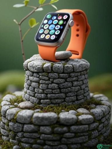 A close-up shot captures a smartwatch with Grok prompt 
