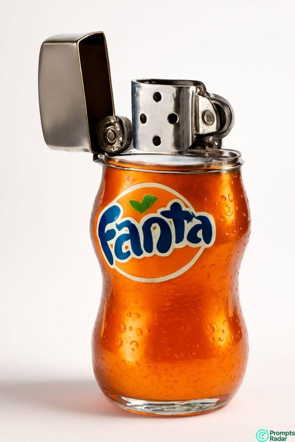 3d render of a lighter combined with a bottle of idea in Perplexity prompt 