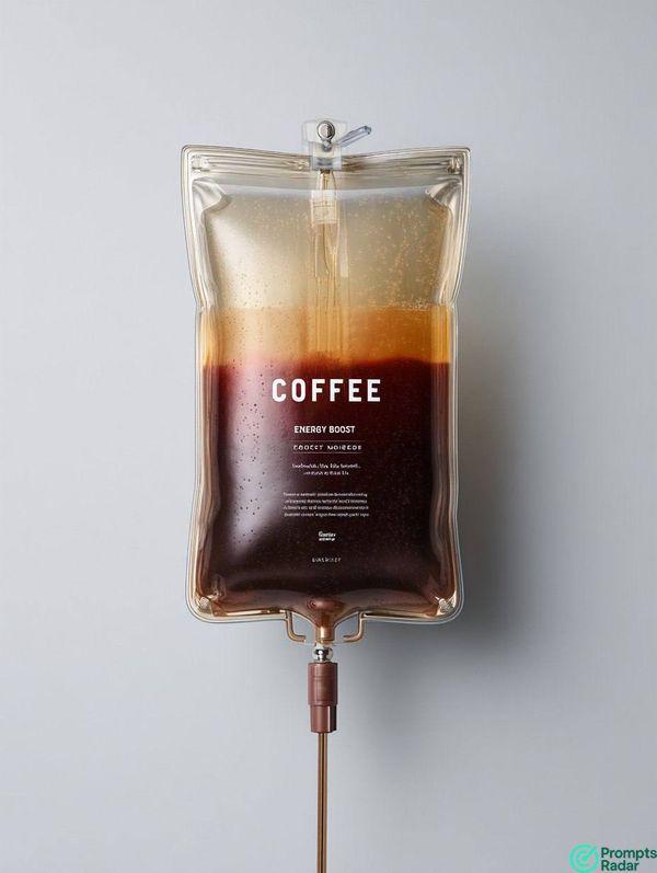 Product photography with Midjourney prompt to create a drip bag juice 🥤