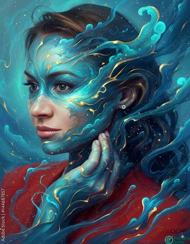 A surreal fluid portrait editor in Nano Banana prompt