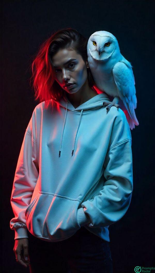 Cinematic portrait photoshoot of a model with Flux prompt 