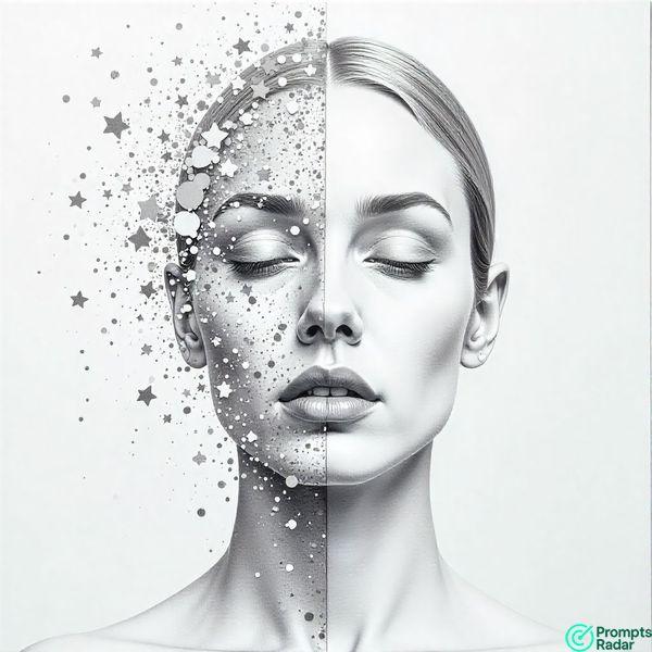 Compare a detailed artistic drawing of a human face with Freepic AI and chatgpt Ai