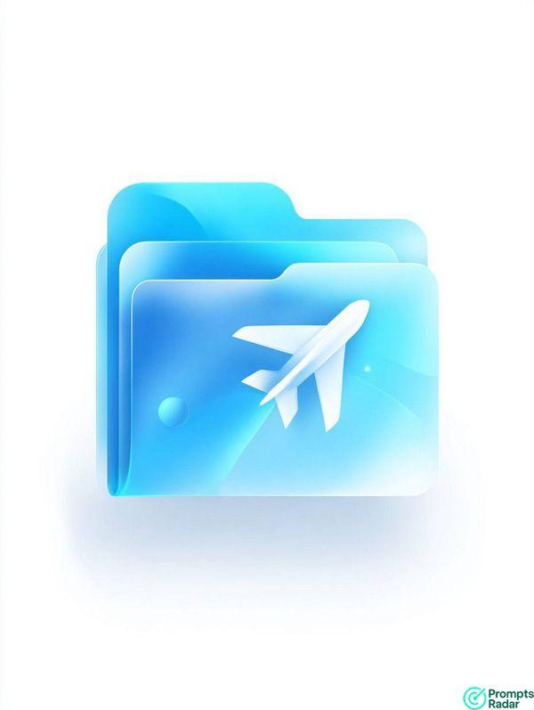 How design a minimalistic travel app logo with advanced Midjourney prompt 