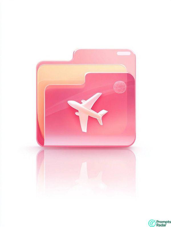 How design a minimalistic travel app logo with advanced Midjourney prompt 