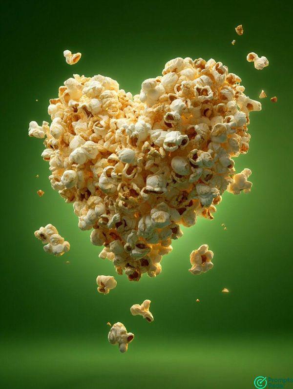 Shaped popcorn of your favorite object with Midjourney prompt 