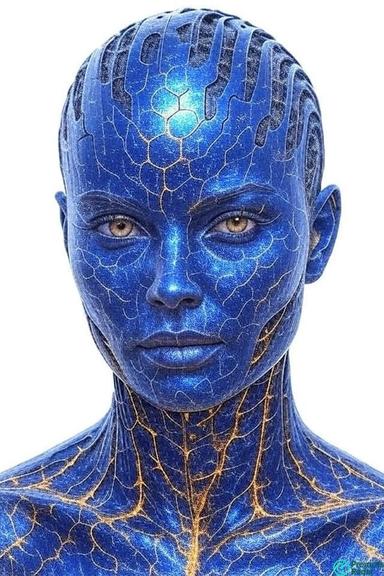 Honeycomb-textured sci-fi face design from your own profile picture with Chatgpt 5