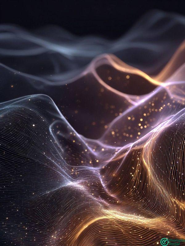 Abstract Digital Waveform Grid prompt in Midjourney Ai