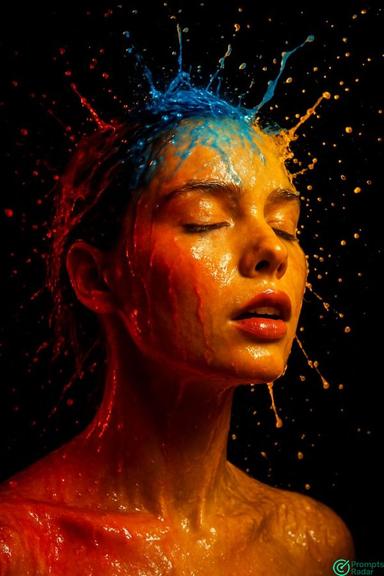 Dynamic Liquid Color Portrait advanced prompt for Chatgpt 5.1