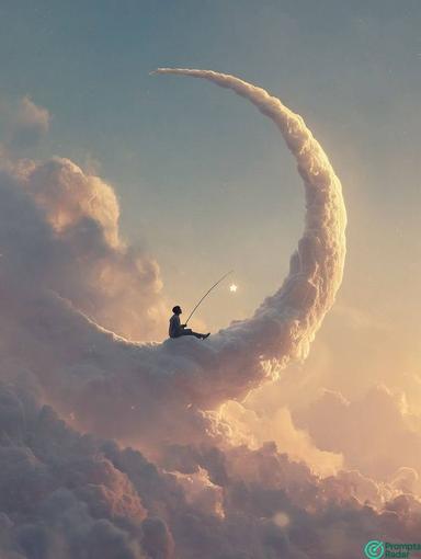 Surreal Celestial Fisher prompt with Midjourney AI 