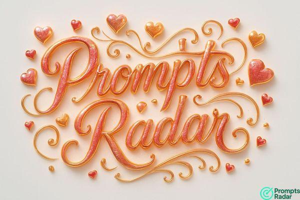 Regal Luminous Pink & Gold Typography prompt in Chatgpt Ai