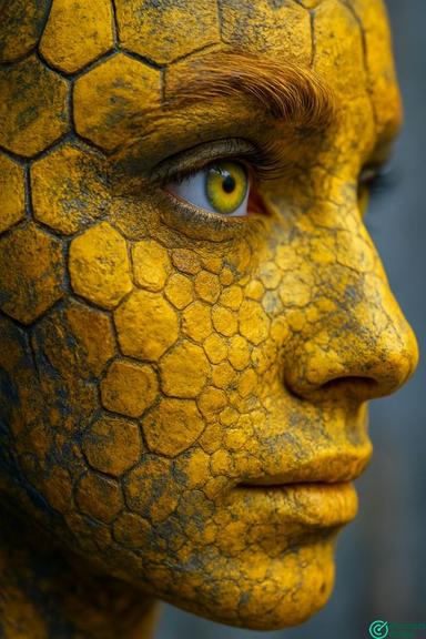 Surreal Mosaic Visage: Macro Cinematic Portrait prompt in Chatgpt Ai