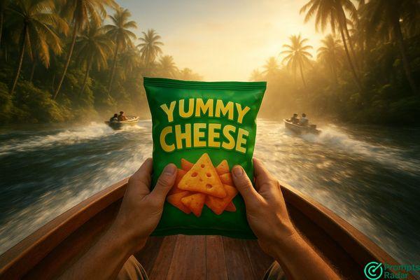 Tropical River Snack Adventure prompt in Chatgpt 