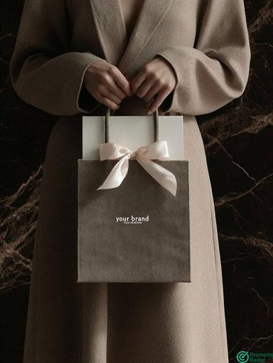 Luxury Brand Bag Showcase Photography in Midjourney prompt 