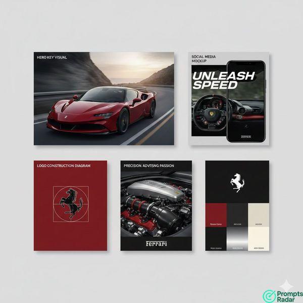High-End Bento Grid Brand Identity Showcase with Gemini Nano Banana prompt 