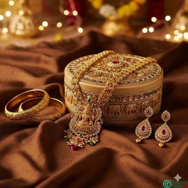Opulent Indian Jewelry Display by Ai-powered prompt in Gemini Nano Banana 