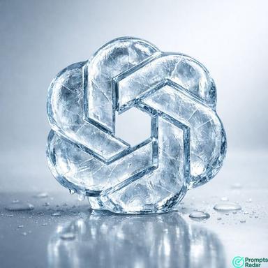Iced Logo 3D Render with Chatgpt 5 prompt 