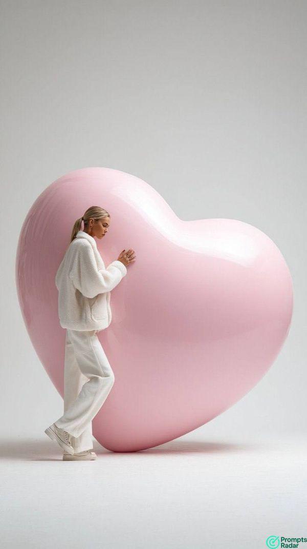 Surreal Valentine Fashion Editorial Ads with Midjourney prompt 