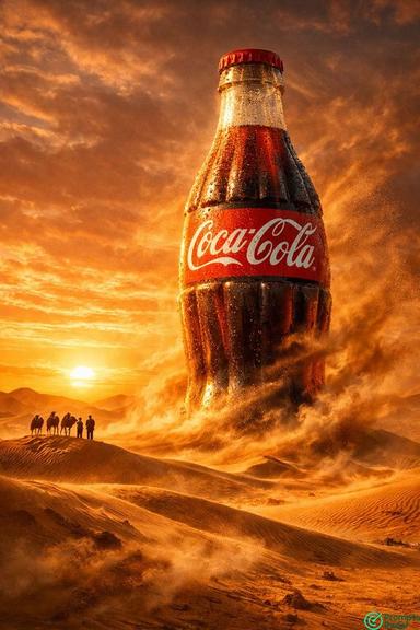 Epic Desert Cola Bottle advertising prompt with Chatgpt 