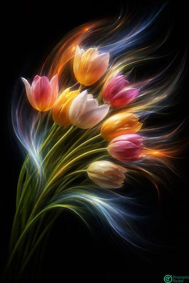 Dynamic Motion Blur Tulip Photography prompt