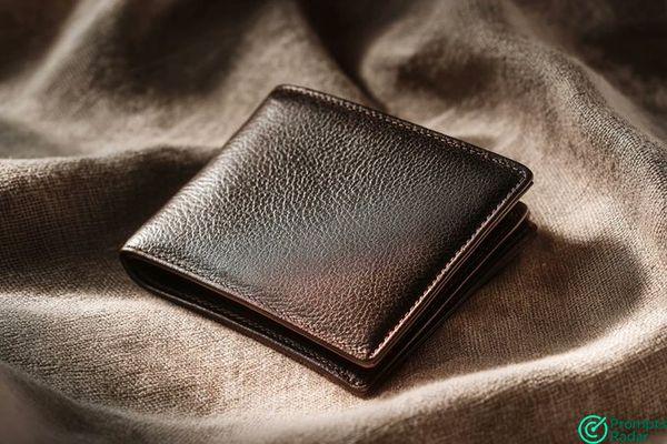 High-End Vegan Wallet Product Photography prompt