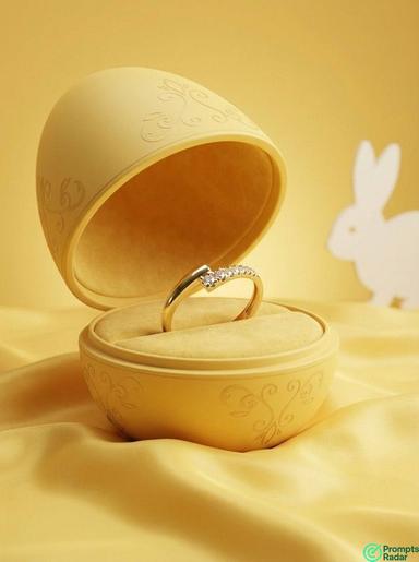 Monochromatic Easter Product Display prompt in Nano Banana 2