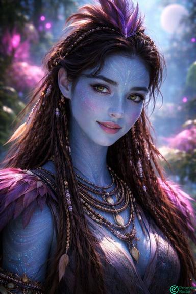 Mystical Bioluminescent Jungle Portrait prompt in ChatGPT