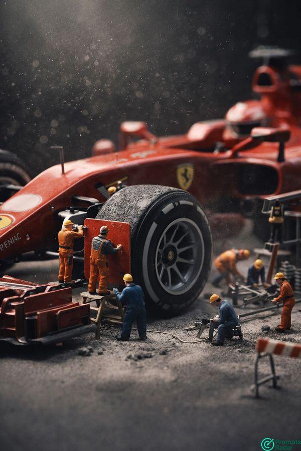 Miniature Construction Macro Photography prompt in ChatGPT