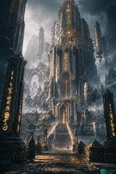 Colossal Sci-Fi Temple Vision Creative prompt in ChatGPT
