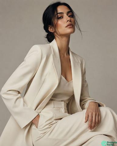 Minimalist High-Fashion Editorial prompt for Modeling