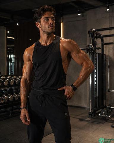 Luxury Fitness Influencer Portrait prompt for Instagram