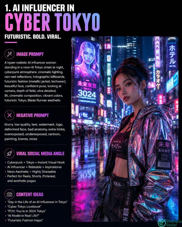 AI Influencer in Cyber Tokyo