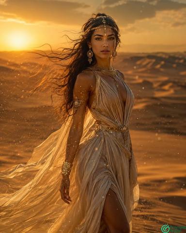 Photography prompt for Luxury Desert Goddess Editorial