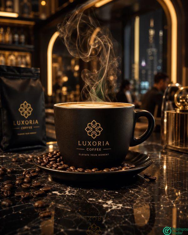 Image prompt to create Cinematic Luxury Coffee Ad