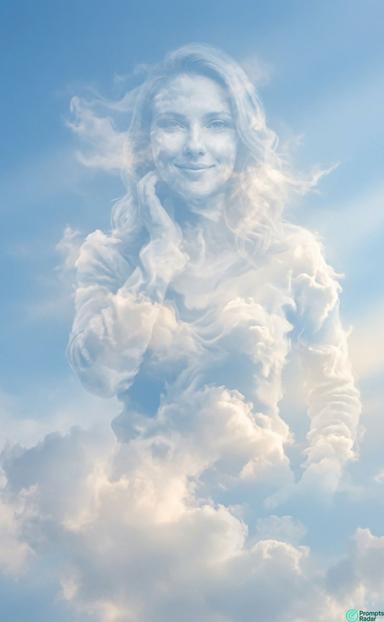 Dreamy Cloud Portrait Generator prompt to create Ethereal Sky Composition