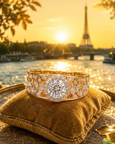 Luxury Jewelry Photography Golden Hour Paris Elegance Prompt