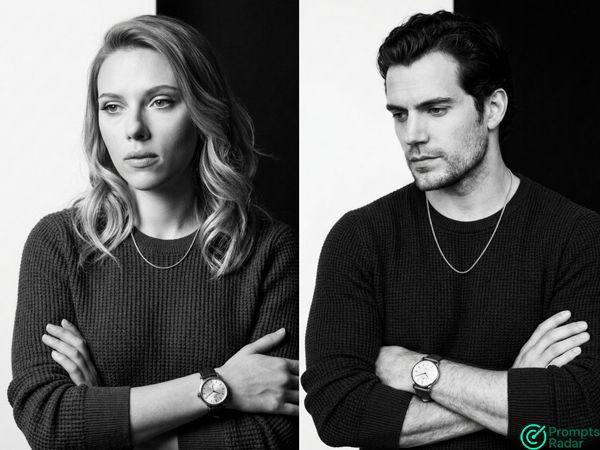 High-End Monochrome Studio Portrait prompt with Reference Facial Preservation