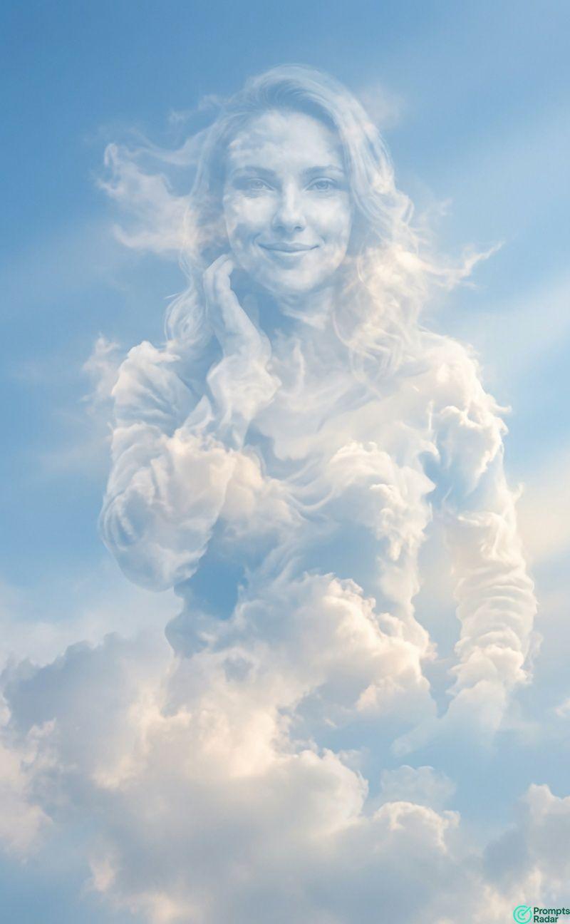 Dreamy Cloud Portrait Generator prompt to create Ethereal Sky Composition
