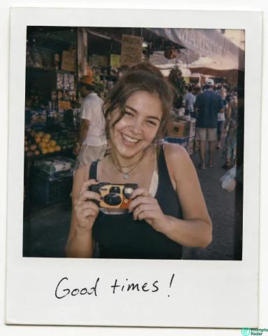 Generate Realistic 90s/2000s Retro Polaroid Photo with Vintage Aesthetic