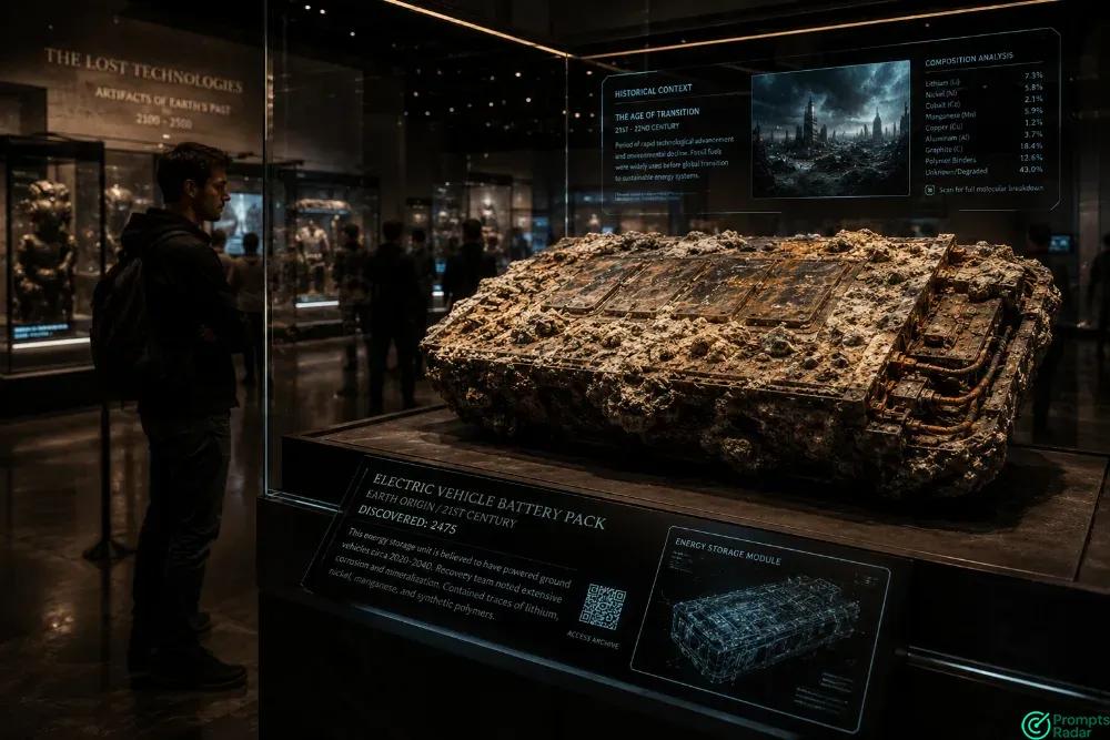 Future Artifact Museum: Ultra-Photorealistic Tech Relic Exhibition prompt for Chatgpt