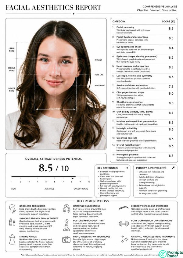 Comprehensive Facial Aesthetics Report prompt Objective Analysis Comprehensive Facial Aesthetics Report prompt Objective Analysis